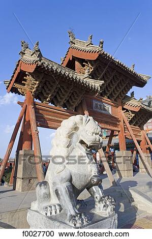Stock Image - China, Shanxi province, Yinxian, statue. Fotosearch