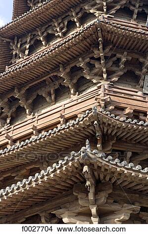 China, Shanxi province, Yinxian, wooden pagoda View Large Photo Image Picture - China, Shanxi province, Yinxian, wooden pagoda. Fotosearch
