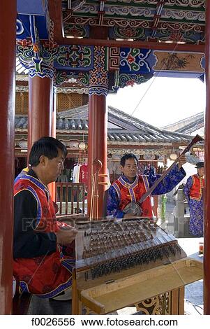 China, Yunnan, Dali, Bai musicians View Large Photo Image Stock Photograph - China, Yunnan, Dali, Bai musicians. Fotosearch