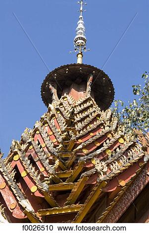 China, Yunnan, Xishuangbanna, near Menghai, Jingzhen, Octagonal Pavilion View Large Photo Image Stock Image - China, Yunnan, Xishuangbanna, near Menghai, Jingzhen, Octagonal Pavilion. Fotosearch