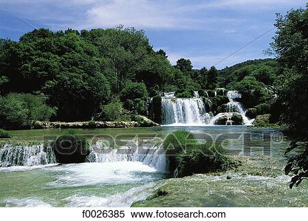 Croatia, Dalmatia, Krka National Park, waterfalls View Large Photo Image Stock Photography - Croatia, Dalmatia, Krka National Park, waterfalls. Fotosearch