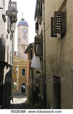 Croatia, Istria, Labin, lane View Large Photo Image Stock Photograph - Croatia, Istria, Labin, lane. Fotosearch