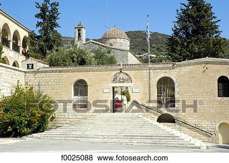 Stock Photo - Cyprus, near Paphos, Ayios Neophytos monastery. Fotosearch