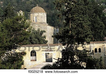 Stock Photo - Cyprus, near Paphos, Ayios Neophytos monastery. Fotosearch