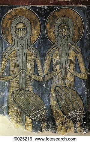 Cyprus, near Paphos, Ayios Neophytos monastery, fresco in a carved cave View Large Photo Image Stock Photo - Cyprus, near Paphos, Ayios Neophytos monastery, fresco in a carved cave. Fotosearch