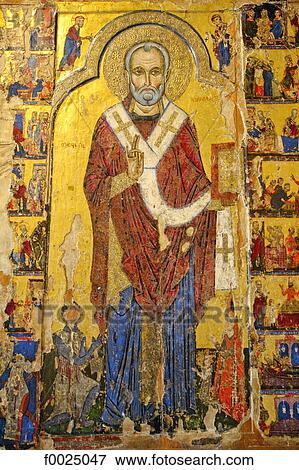 Stock Photo - Cyprus, Nicosia, Byzantine museum, icon. Fotosearch