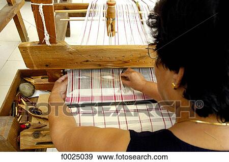 Cyprus, Nicosia, Cypriot craft centre, traditional weaving View Large Photo Image Stock Photo - Cyprus, Nicosia, Cypriot craft centre, traditional weaving. Fotosearch