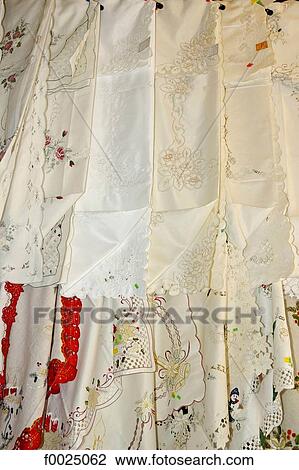 Cyprus, Paphos, embroidered tablecloths for sale at the market View Large Photo Image Stock Image - Cyprus, Paphos, embroidered tablecloths for sale at the market. Fotosearch