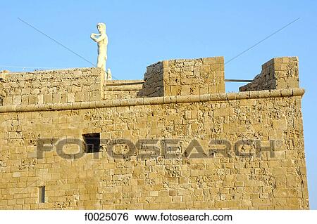 Stock Photograph - Cyprus, Paphos, Ottoman fortress. Fotosearch