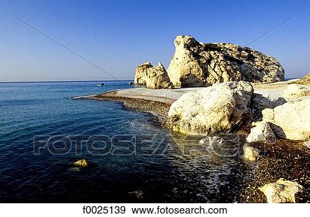 Stock Photo - Cyprus, Petra Tou Romiou, rock of Aphrodite. Fotosearch