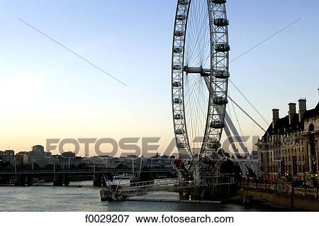 Stock Photo - England, London, "London Eye". Fotosearch