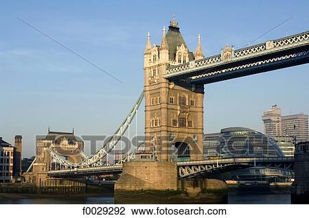 Stock Image - England, London, Tower Bridge. Fotosearch