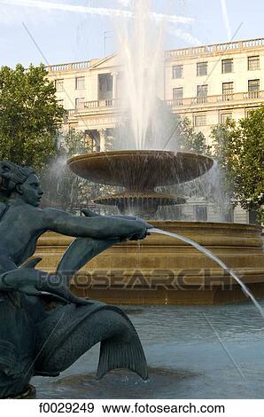 England, London, Trafalguar Square, fountain View Large Photo Image Stock Photo - England, London, Trafalguar Square, fountain. Fotosearch