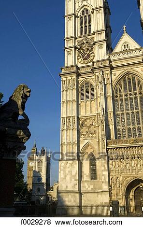 England, London, Westminster Abbey, Saint Patrick church and Big Ben in background View Large Photo Image Stock Photo - England, London, Westminster Abbey, Saint Patrick church and Big Ben in background. Fotosearch