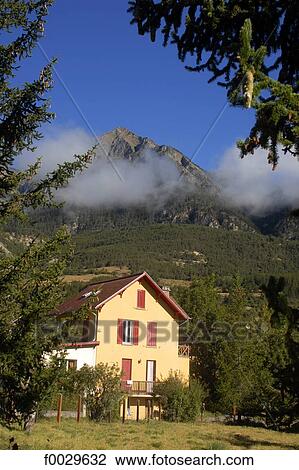 France, Alps, Ubaye Valley, Jausiers village, 20th century dwelling View Large Photo Image Stock Image - France, Alps, Ubaye Valley, Jausiers village, 20th century dwelling. Fotosearch