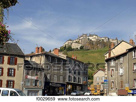 France, Auvergne, Saint-Flour View Large Photo Image Stock Photo - France, Auvergne, Saint-Flour. Fotosearch