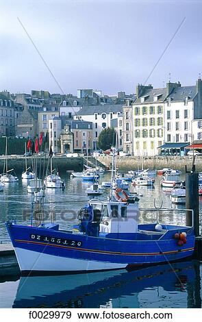 France, Brittany, Douardenez, fishing port View Large Photo Image Stock Photo - France, Brittany, Douardenez, fishing port. Fotosearch