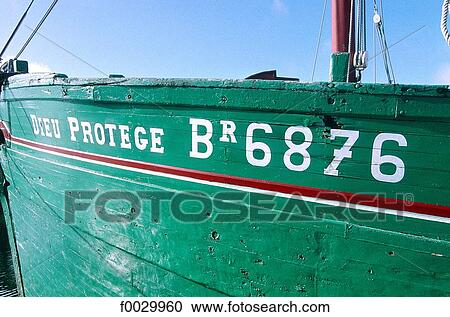 France, Brittany, Douarnenez, detail of a fishing boat View Large Photo Image Stock Image - France, Brittany, Douarnenez, detail of a fishing boat. Fotosearch