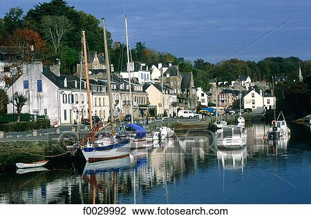 France, Brittany, Pont-Aven, port View Large Photo Image Stock Image - France, Brittany, Pont-Aven, port. Fotosearch