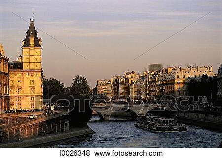France, Paris, bateau mouche on the Seine (pont Saint-Michel) View Large Photo Image Stock Photo - France, Paris, bateau mouche on the Seine (pont Saint-Michel). Fotosearch