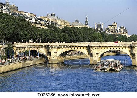 France, Paris, bateau mouche on the Seine (pont Neuf) View Large Photo Image Stock Photograph - France, Paris, bateau mouche on the Seine (pont Neuf). Fotosearch