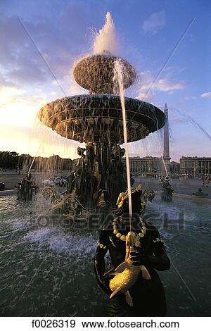 France, Paris, Concorde Square, fountain of the Seas View Large Photo Image Stock Photo - France, Paris, Concorde Square, fountain of the Seas. Fotosearch