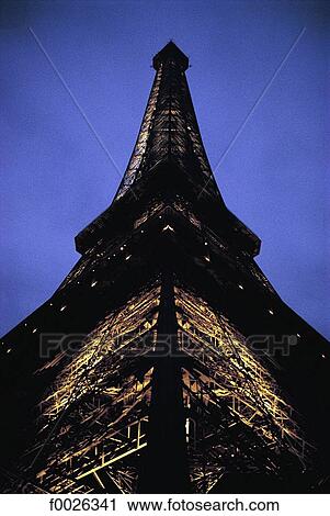 France, Paris, Eiffel Tower at dusk View Large Photo Image Stock Image - France, Paris, Eiffel Tower at dusk. Fotosearch