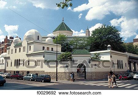Stock Image - France, Paris, great mosque of Paris. Fotosearch