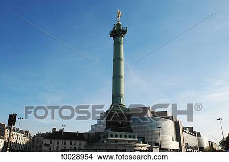 France, Paris, place de la Bastille, July Column and Bastille Opera House in the background View Large Photo Image Picture - France, Paris, place de la Bastille, July Column and Bastille Opera House in the background. Fotosearch