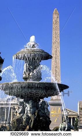 France, Paris, place de la concorde, obelisk and fountain View Large Photo Image Stock Photo - France, Paris, place de la concorde, obelisk and fountain. Fotosearch