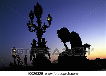 France, Paris, pont Alexandre III at dusk View Large Photo Image Stock Photo - France, Paris, pont Alexandre III at dusk. Fotosearch