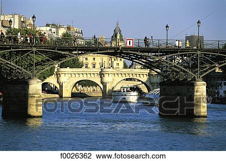 France, Paris, pont des Arts and pont Neuf View Large Photo Image Stock Image - France, Paris, pont des Arts and pont Neuf. Fotosearch