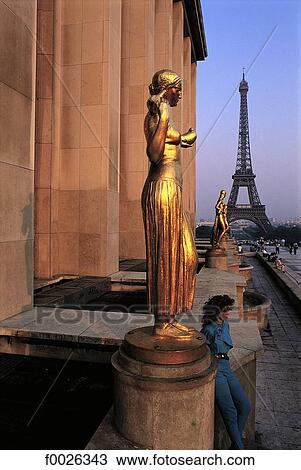 France, Paris, Trocadéro Square, Eiffel Tower from the Palais de Chaillot View Large Photo Image Stock Image - France, Paris, Trocadéro Square, Eiffel Tower from the Palais de Chaillot. Fotosearch