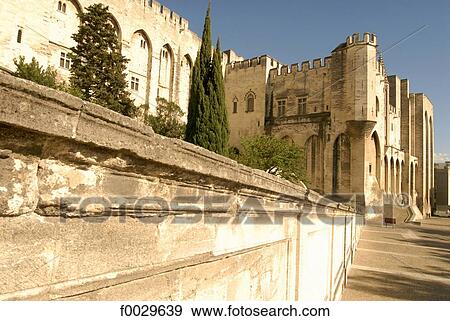 Stock Photo - France, Vaucluse, Avignon, 14th century Palace of the Popes. Fotosearch