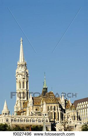 Hungary, Budapest, Mathias Church View Large Photo Image Stock Photograph - Hungary, Budapest, Mathias Church. Fotosearch