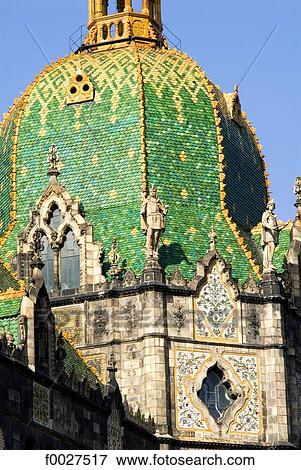 Stock Photo - Hungary, Budapest, museum of applied art, dome. Fotosearch