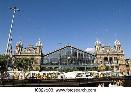 Hungary, Budapest, Nyugati railway station View Large Photo Image Stock Image - Hungary, Budapest, Nyugati railway station. Fotosearch