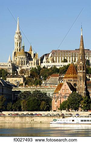 Hungary, Budapest, the Danube and Mathias Church View Large Photo Image Stock Image - Hungary, Budapest, the Danube and Mathias Church. Fotosearch