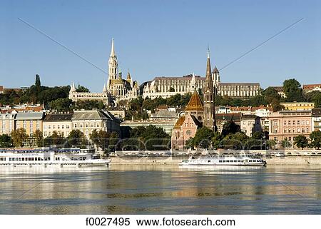 Hungary, Budapest, the Danube and Mathias Church View Large Photo Image Stock Photography - Hungary, Budapest, the Danube and Mathias Church. Fotosearch
