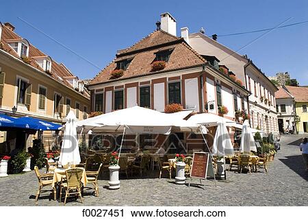 Hungary, Eger, cafe terrace View Large Photo Image Stock Image - Hungary, Eger, cafe terrace. Fotosearch