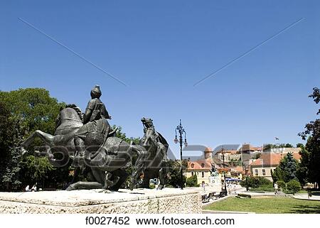 Hungary, Eger, equestrian statues View Large Photo Image Stock Image - Hungary, Eger, equestrian statues. Fotosearch