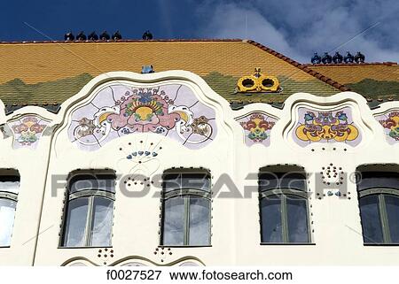 Hungary, Kecskemét, Cifra Palota "Ornamental Palace", detail View Large Photo Image Stock Photo - Hungary, Kecskemét, Cifra Palota "Ornamental Palace", detail. Fotosearch