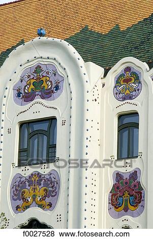 Hungary, Kecskemét, Cifra Palota "Ornamental Palace", detail View Large Photo Image Stock Photo - Hungary, Kecskemét, Cifra Palota "Ornamental Palace", detail. Fotosearch