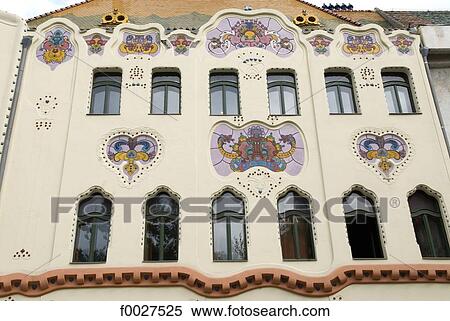 Stock Photography - Hungary, Kecskemét, Cifra Palota "Ornamental Palace", facade. Fotosearch