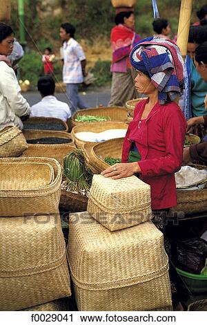 Stock Image - Indonesia, Bali, market. Fotosearch
