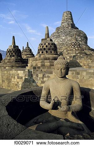 Indonesia, Java, Borobudur View Large Photo Image Stock Image - Indonesia, Java, Borobudur. Fotosearch