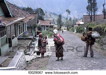 Indonesia, Java, near Bromo volcano, village View Large Photo Image Stock Photo - Indonesia, Java, near Bromo volcano, village. Fotosearch