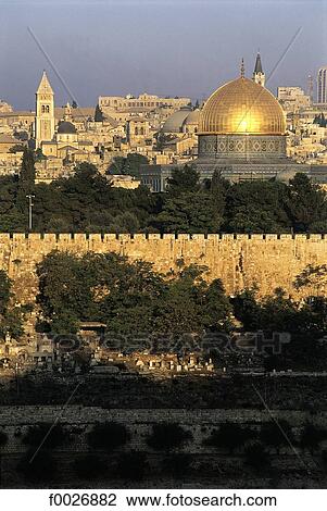 Israel, Jerusalem, overview of the old town from Mount of Olives View Large Photo Image Stock Image - Israel, Jerusalem, overview of the old town from Mount of Olives. Fotosearch
