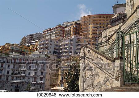 Italy, Campania, Naples, buildings in the heights of the city View Large Photo Image Stock Photograph - Italy, Campania, Naples, buildings in the heights of the city. Fotosearch