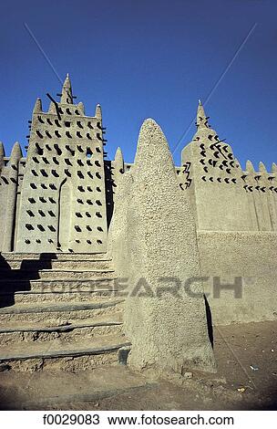 Stock Image - Mali, Djenné, mosque. Fotosearch